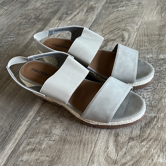 Maurices Farah Gray Jute Slingback Wedge. - Picture 3 of 10